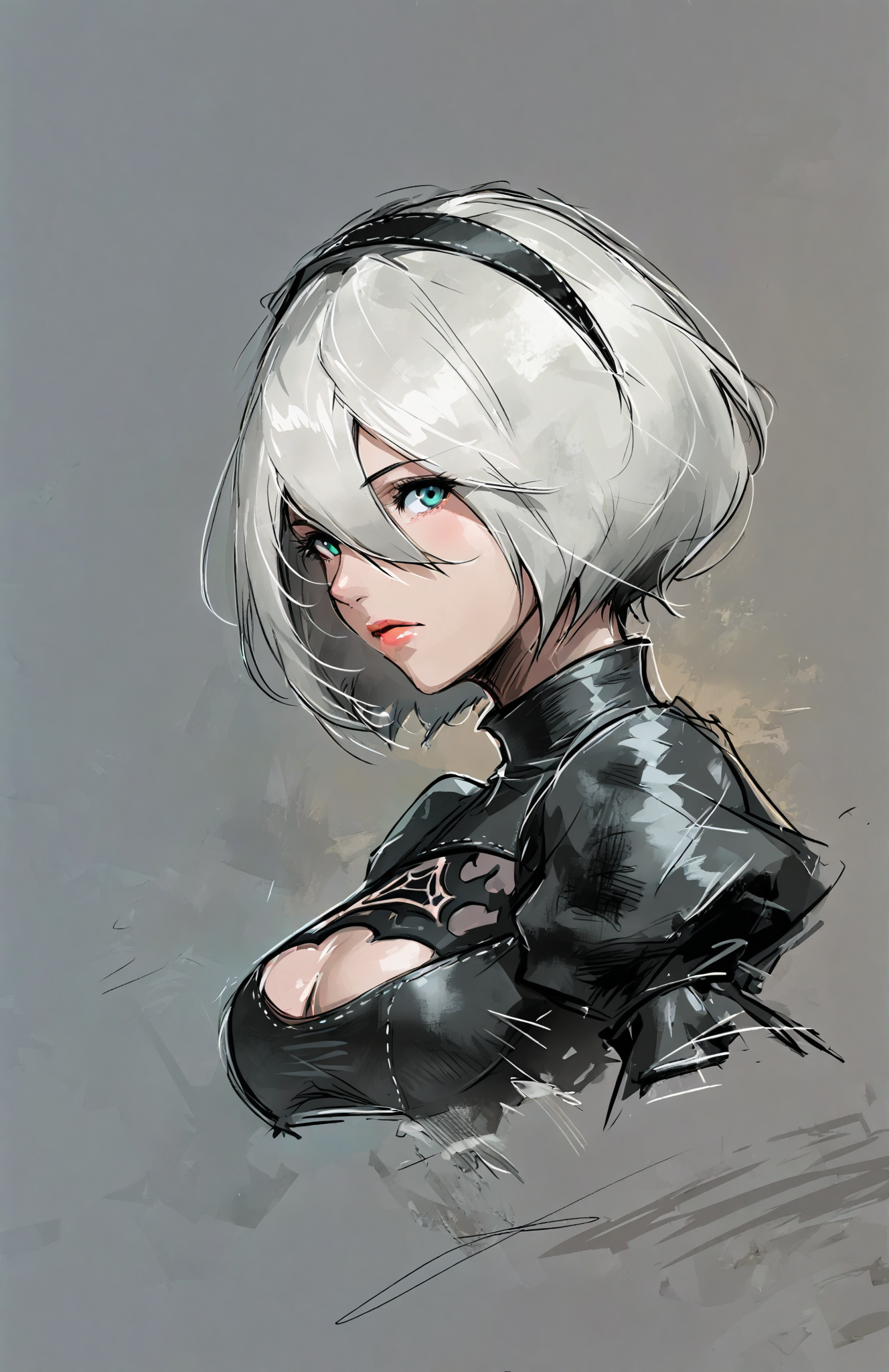 35880-3571444683-1girl, solo, 2B from the game Nier automata, upper body, looking at camera, rough color sketch style, concept design, rough sket.png